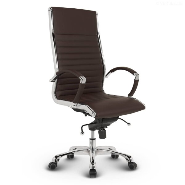Montreal Design Chefsessel Leder Braun SH 52-64cm Lieferung zerlegt