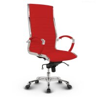 Montreal Design Chefsessel Leder Rot SH 52-64cm Lieferung montiert