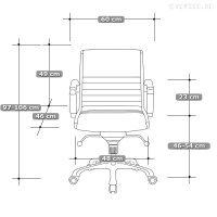 Montreal Design Bürostuhl Leder Dunkelblau SH 46-54cm Lieferung montiert