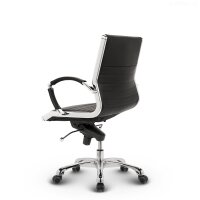 Montreal Design Bürostuhl Leder Schwarz SH 52-64cm Lieferung zerlegt