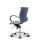 Montreal Design Bürostuhl Leder Blau SH 52-64cm Lieferung montiert