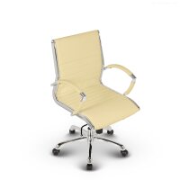 Montreal Design Bürostuhl Leder Beige SH 52-64cm Lieferung zerlegt