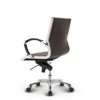 Montreal Design Bürostuhl Leder Braun SH 46-54cm Lieferung zerlegt