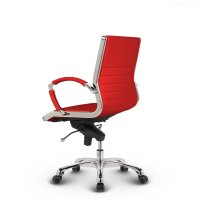 Montreal Design Bürostuhl Leder Rot SH 52-64cm Lieferung zerlegt