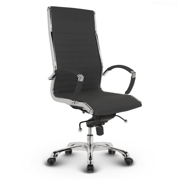 Montreal Design Chefsessel Stoff Anthrazit SH 52-64cm Lieferung zerlegt
