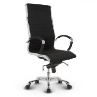 Montreal Design Chefsessel Stoff Schwarz SH 52-64cm Lieferung zerlegt