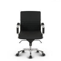 Montreal Design Bürostuhl Stoff Schwarz SH 46-54cm Lieferung zerlegt