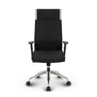 Black-Line Profi Chefsessel Stoff Schwarz SH 42-54cm Lieferung montiert