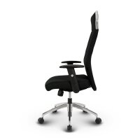 Black-Line Profi Chefsessel Stoff Schwarz SH 48-60cm Lieferung montiert