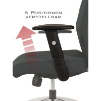 Black-Line Profi Chefsessel Stoff Schwarz SH 48-60cm Lieferung montiert