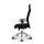 Black-Line Profi Chefsessel Stoff Schwarz SH 48-60cm Lieferung montiert