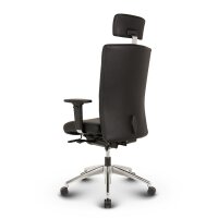 Terox Profi Chefsessel Leder Schwarz SH 54-66cm Lieferung zerlegt
