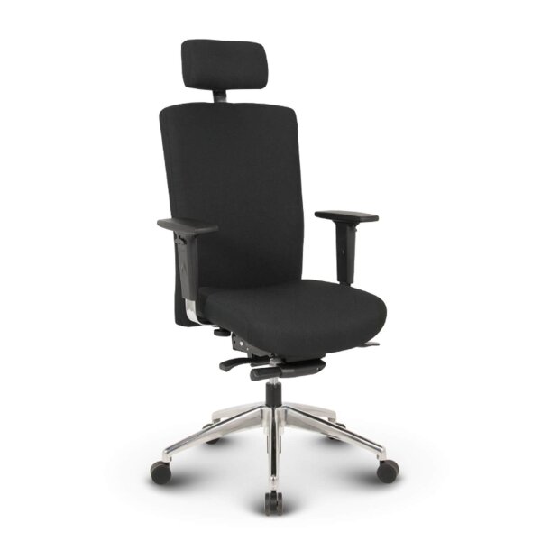 Terox Profi Chefsessel Stoff Schwarz SH 48-60cm Lieferung montiert