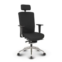 Terox Profi Chefsessel Stoff Schwarz SH 48-60cm Lieferung montiert