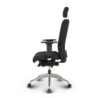 Terox Profi Chefsessel Stoff Schwarz SH 48-60cm Lieferung montiert
