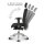 Terox Profi Chefsessel Stoff Schwarz SH 48-60cm Lieferung montiert