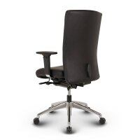 Terox Profi Bürostuhl Leder Schwarz SH 54-66cm Lieferung zerlegt