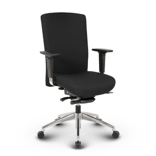 Terox Profi Bürostuhl Stoff Schwarz SH 48-60cm Lieferung montiert