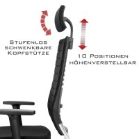 V1301 Profi+ Chefsessel Stoff Schwarz SH 45-55cm Lieferung montiert