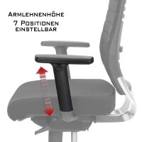 V1301 Profi+ Chefsessel Stoff Schwarz SH 51-63cm Lieferung montiert
