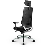 V1301 Profi+ Chefsessel Stoff Schwarz SH 51-63cm Lieferung montiert