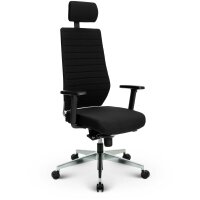 V1301 Profi+ Chefsessel Stoff Schwarz SH 51-63cm Lieferung zerlegt