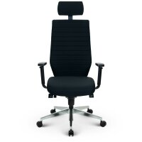 V1301 Profi+ Chefsessel Stoff Schwarz SH 51-63cm Lieferung zerlegt