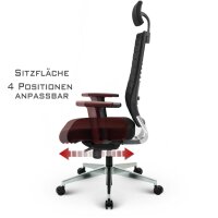 V1301 Profi+ Chefsessel Stoff Schwarz SH 51-63cm Lieferung zerlegt