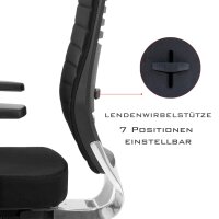 V1301 Profi+ Chefsessel Stoff Schwarz SH 51-63cm Lieferung zerlegt