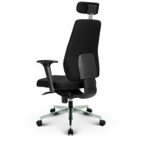 V1404 Profi+ Chefsessel Stoff Schwarz SH 44-57cm Lieferung montiert
