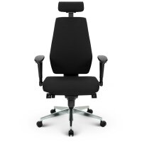 V1404 Profi+ Chefsessel Stoff Schwarz SH 50-63cm Lieferung montiert