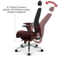 V1404 Profi+ Chefsessel Stoff Schwarz SH 50-63cm Lieferung zerlegt