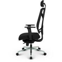 V1801 Profi+ Chefsessel Stoff Schwarz SH 47-59cm Lieferung montiert