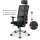 V1801 Profi+ Chefsessel Stoff Schwarz SH 47-59cm Lieferung montiert