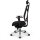 V1801 Profi+ Chefsessel Stoff Schwarz SH 47-59cm Lieferung montiert