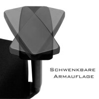 V1801 Profi+ Chefsessel Stoff Schwarz SH 53-65cm Lieferung zerlegt