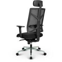 V1801 Profi+ Chefsessel Stoff Schwarz SH 53-65cm Lieferung zerlegt