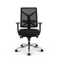 V1801 Profi+ Bürostuhl Stoff/Mesh Schwarz SH 53-65cm Lieferung montiert