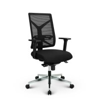 V1801 Profi+ Bürostuhl Stoff/Mesh Schwarz SH 53-65cm Lieferung zerlegt