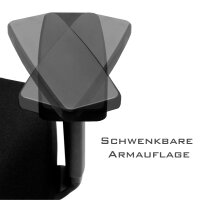 V1801 Profi+ Bürostuhl Stoff/Mesh Schwarz SH 53-65cm Lieferung zerlegt
