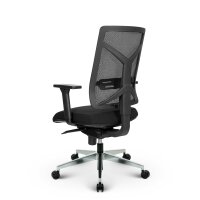 V1801 Profi+ Bürostuhl Stoff/Mesh Schwarz SH 53-65cm Lieferung zerlegt