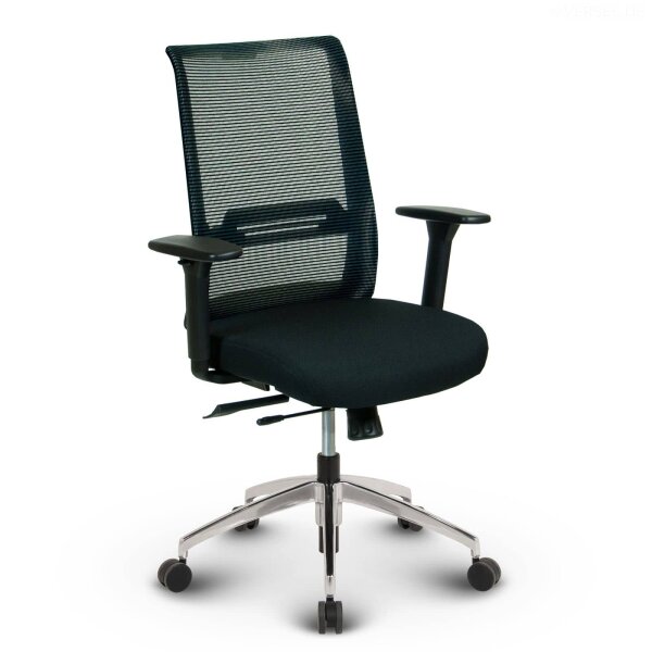 Tanda Profi Bürostuhl Stoff/Mesh Schwarz SH 49-61cm Lieferung montiert