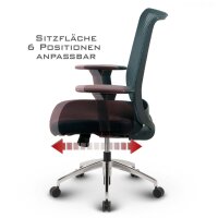 Tanda Profi Bürostuhl Stoff/Mesh Schwarz SH 49-61cm Lieferung montiert