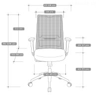 Tanda Profi Bürostuhl Stoff/Mesh Schwarz SH 49-61cm Lieferung zerlegt
