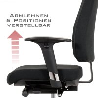 Basic Profi Bürostuhl Stoff Schwarz SH 46-58cm Lieferung montiert