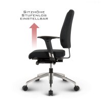 Basic Profi Bürostuhl Stoff Schwarz SH 52-64cm Lieferung zerlegt