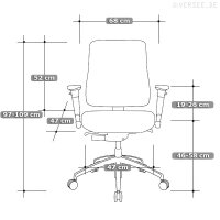 Basic Profi Bürostuhl Stoff Schwarz SH 52-64cm Lieferung zerlegt