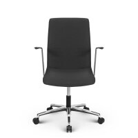 V1610 Konferenzstuhl Stoff Schwarz SH 40-52cm Lieferung montiert