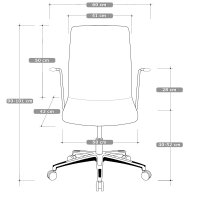 V1610 Konferenzstuhl Stoff Schwarz SH 40-52cm Lieferung montiert