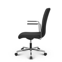 V1610 Konferenzstuhl Stoff Schwarz SH 44-56cm Lieferung zerlegt
